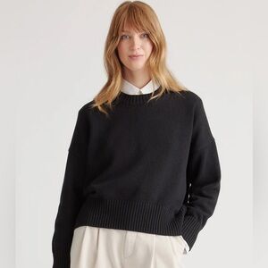 Quince 100% organic cotton boyfriend crew sweater